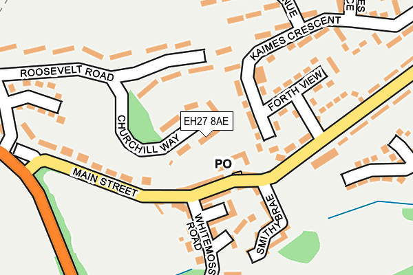 EH27 8AE map - OS OpenMap – Local (Ordnance Survey)