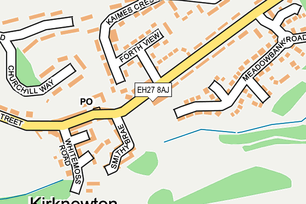 EH27 8AJ map - OS OpenMap – Local (Ordnance Survey)