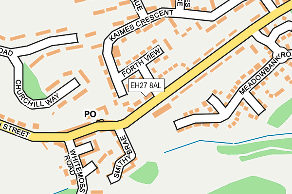 EH27 8AL map - OS OpenMap – Local (Ordnance Survey)