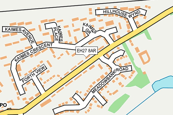 EH27 8AR map - OS OpenMap – Local (Ordnance Survey)