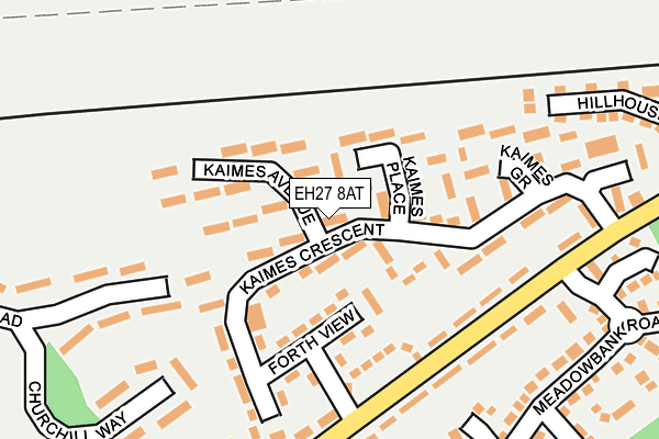 EH27 8AT map - OS OpenMap – Local (Ordnance Survey)