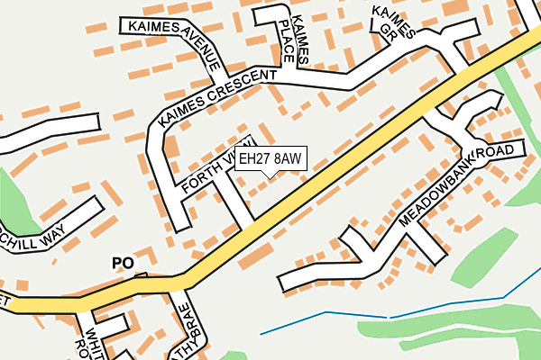 EH27 8AW map - OS OpenMap – Local (Ordnance Survey)