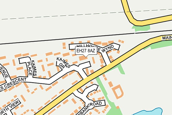 EH27 8AZ map - OS OpenMap – Local (Ordnance Survey)