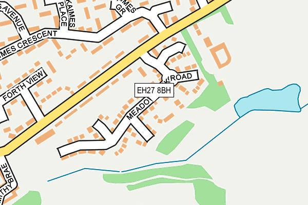 EH27 8BH map - OS OpenMap – Local (Ordnance Survey)