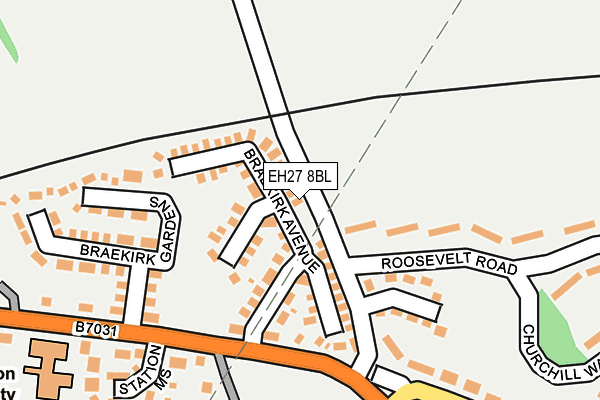 EH27 8BL map - OS OpenMap – Local (Ordnance Survey)