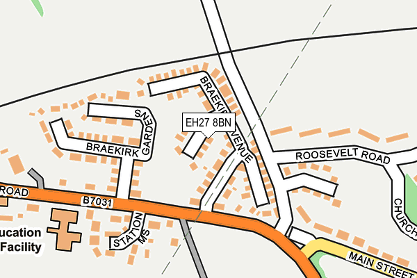 EH27 8BN map - OS OpenMap – Local (Ordnance Survey)