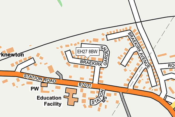 EH27 8BW map - OS OpenMap – Local (Ordnance Survey)