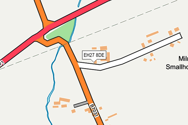 EH27 8DE map - OS OpenMap – Local (Ordnance Survey)