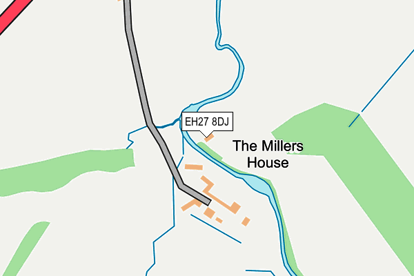 EH27 8DJ map - OS OpenMap – Local (Ordnance Survey)