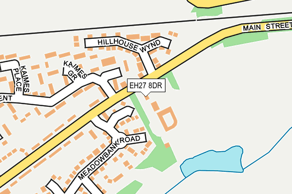 EH27 8DR map - OS OpenMap – Local (Ordnance Survey)