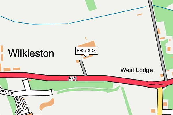 EH27 8DX map - OS OpenMap – Local (Ordnance Survey)