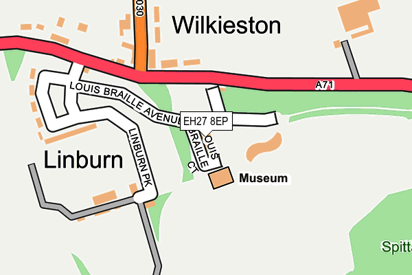 EH27 8EP map - OS OpenMap – Local (Ordnance Survey)