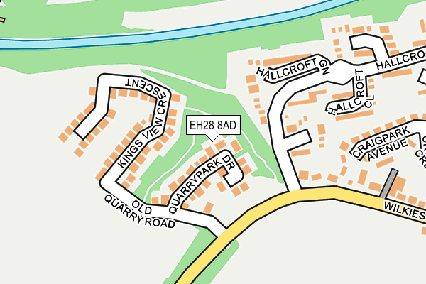 EH28 8AD map - OS OpenMap – Local (Ordnance Survey)