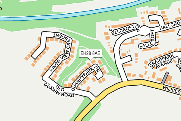 EH28 8AE map - OS OpenMap – Local (Ordnance Survey)