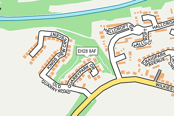 EH28 8AF map - OS OpenMap – Local (Ordnance Survey)