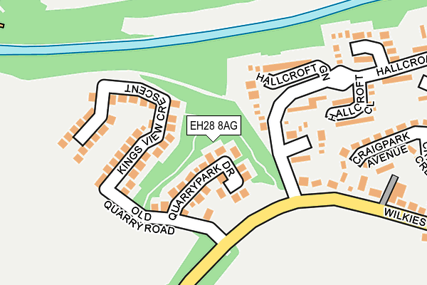 EH28 8AG map - OS OpenMap – Local (Ordnance Survey)
