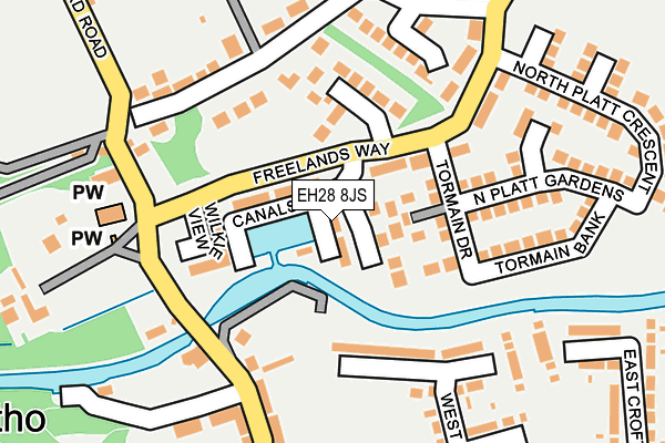 EH28 8JS map - OS OpenMap – Local (Ordnance Survey)