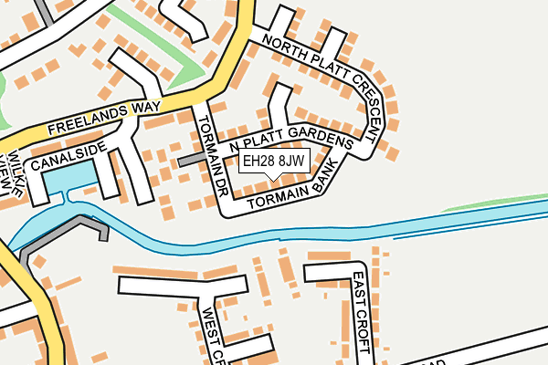 EH28 8JW map - OS OpenMap – Local (Ordnance Survey)