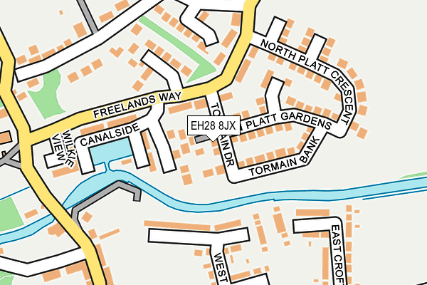 EH28 8JX map - OS OpenMap – Local (Ordnance Survey)