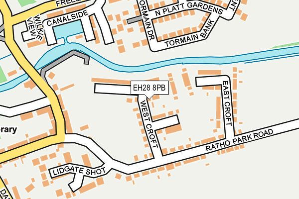 EH28 8PB map - OS OpenMap – Local (Ordnance Survey)