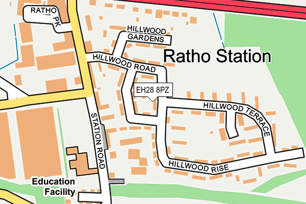 EH28 8PZ map - OS OpenMap – Local (Ordnance Survey)