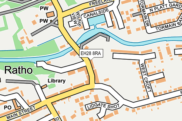 EH28 8RA map - OS OpenMap – Local (Ordnance Survey)