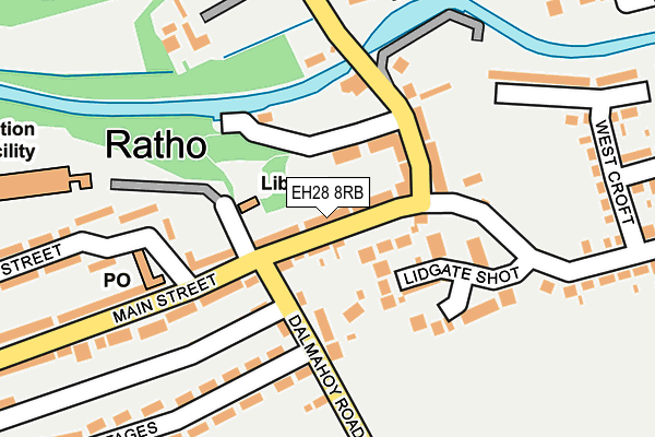 EH28 8RB map - OS OpenMap – Local (Ordnance Survey)