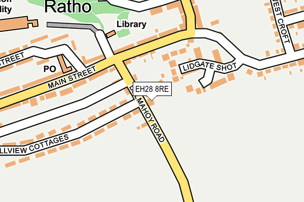 EH28 8RE map - OS OpenMap – Local (Ordnance Survey)