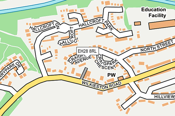 EH28 8RL map - OS OpenMap – Local (Ordnance Survey)