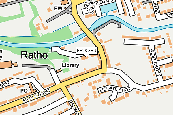 EH28 8RU map - OS OpenMap – Local (Ordnance Survey)