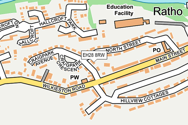 EH28 8RW map - OS OpenMap – Local (Ordnance Survey)