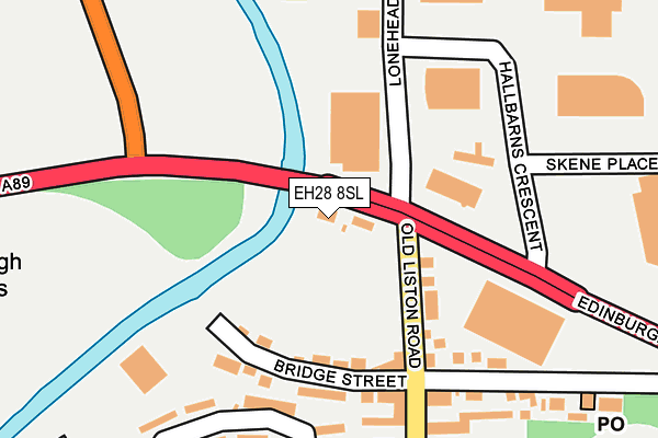 EH28 8SL map - OS OpenMap – Local (Ordnance Survey)