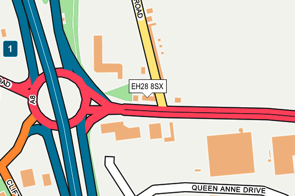 EH28 8SX map - OS OpenMap – Local (Ordnance Survey)
