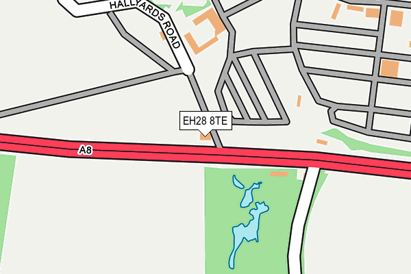 EH28 8TE map - OS OpenMap – Local (Ordnance Survey)
