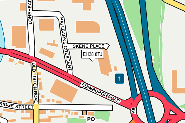 EH28 8TJ map - OS OpenMap – Local (Ordnance Survey)