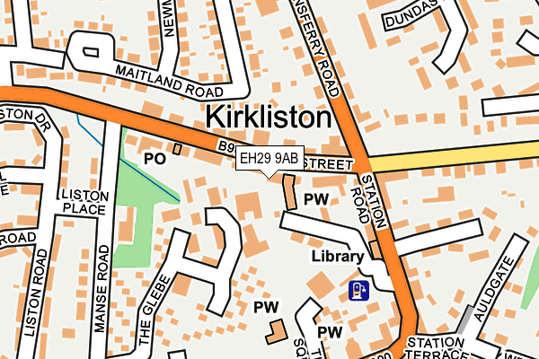 EH29 9AB map - OS OpenMap – Local (Ordnance Survey)