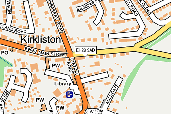 EH29 9AD map - OS OpenMap – Local (Ordnance Survey)