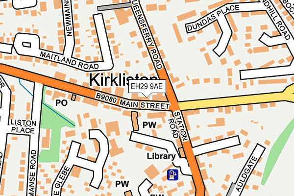 EH29 9AE map - OS OpenMap – Local (Ordnance Survey)