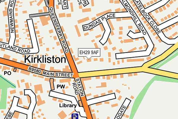 EH29 9AF map - OS OpenMap – Local (Ordnance Survey)