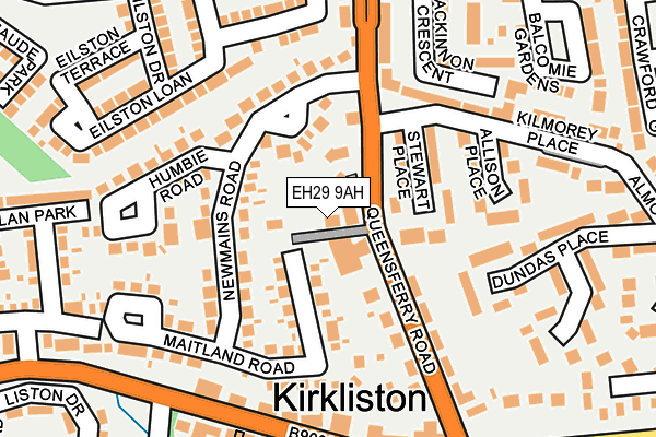 EH29 9AH map - OS OpenMap – Local (Ordnance Survey)