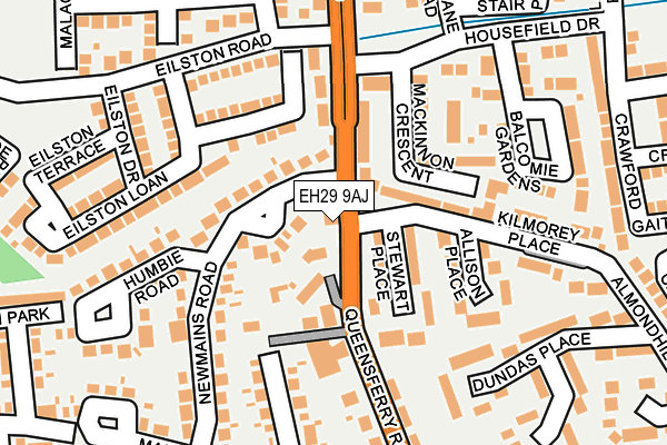 EH29 9AJ map - OS OpenMap – Local (Ordnance Survey)