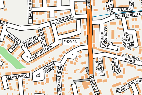 EH29 9AL map - OS OpenMap – Local (Ordnance Survey)