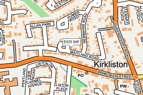 EH29 9AP map - OS OpenMap – Local (Ordnance Survey)