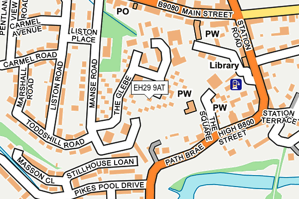 EH29 9AT map - OS OpenMap – Local (Ordnance Survey)