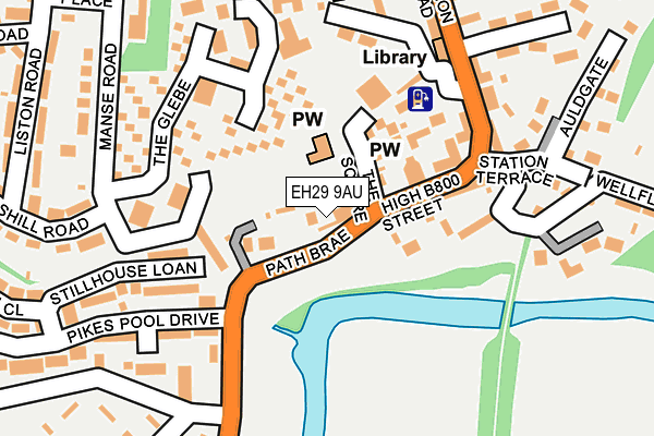 EH29 9AU map - OS OpenMap – Local (Ordnance Survey)