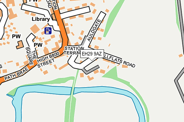 EH29 9AZ map - OS OpenMap – Local (Ordnance Survey)