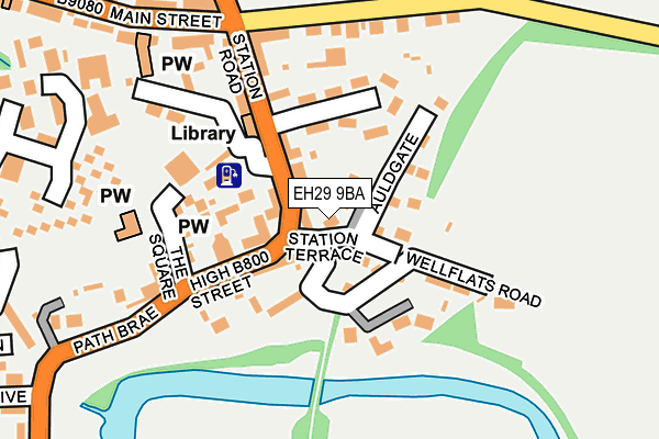 EH29 9BA map - OS OpenMap – Local (Ordnance Survey)