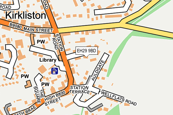 EH29 9BD map - OS OpenMap – Local (Ordnance Survey)