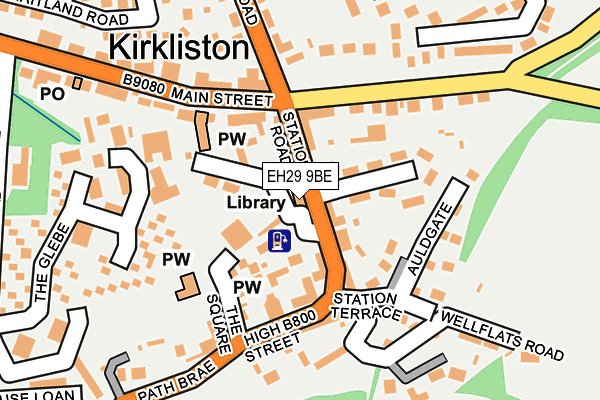 EH29 9BE map - OS OpenMap – Local (Ordnance Survey)