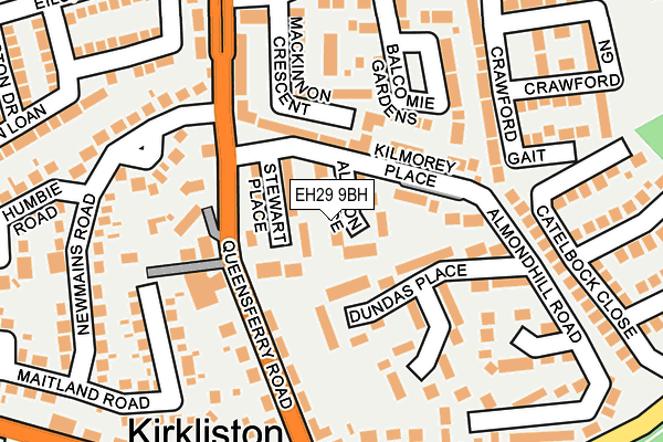 EH29 9BH map - OS OpenMap – Local (Ordnance Survey)